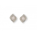 Pendientes diamantes y perlas Top Armony. (Rf. CP004)