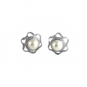 Pendientes con diamantes y perlas ( Rf 05034P-BR )