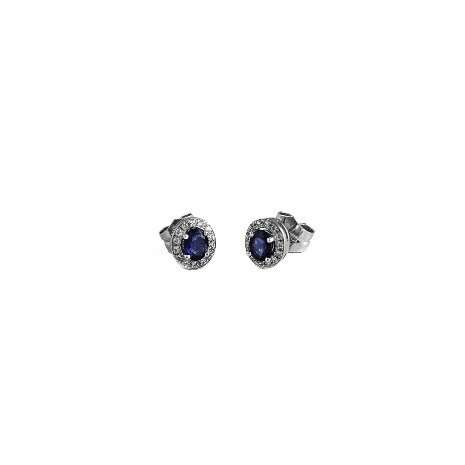 Pendientes con diamantes y zafiros ( 05023BR-ZF )