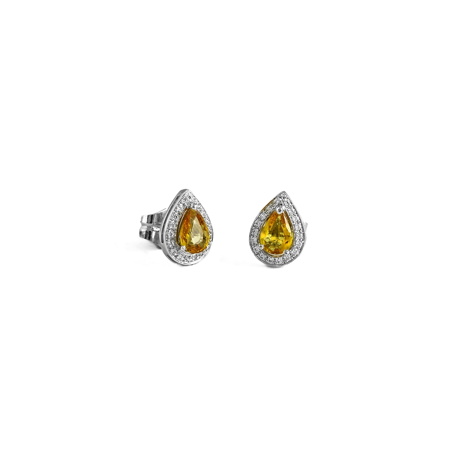 Pendientes con diamantes y zafiros ( 05021BR-ZF )