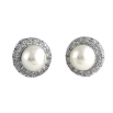 Pendientes con diamantes y perlas ( Rf 05000P-BR )