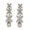 Pendientes con diamantes y perlas ( Rf 04986P-BR )